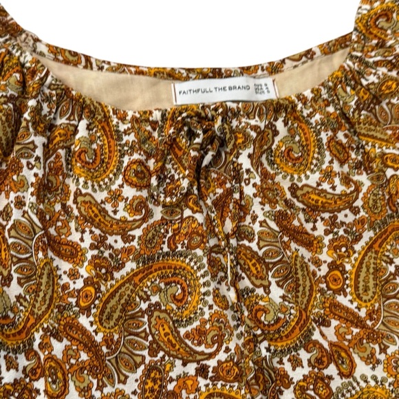 Faithfull The Brand Indira Mini Dress La Medina Paisley Print Viscose Size 4 - Picture 4 of 10